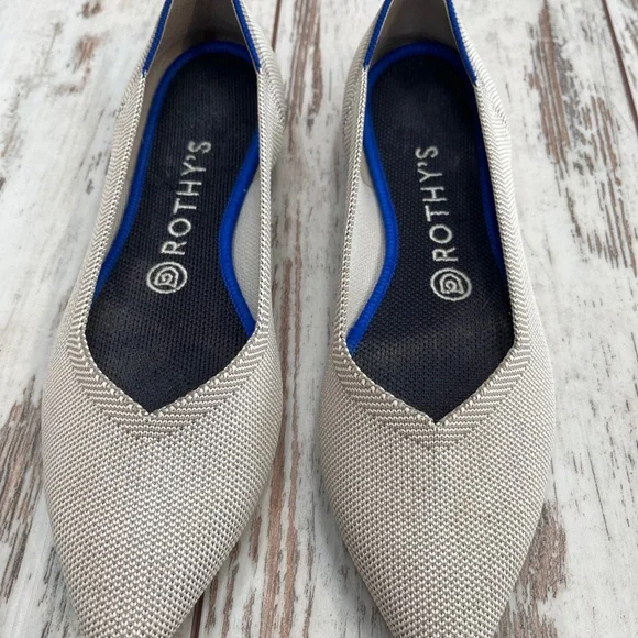 Rothy’s The Point Flax Birdseye Knit Flats - Size 8.5 - Picture 8 of 16